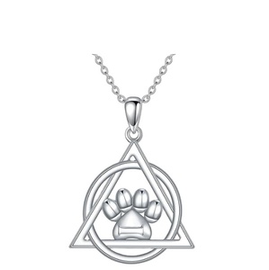 Offres Spéciales S925 Collier En Argent Sterling Therian Symbole Patte Impression Collier Therian Bijoux Cadeau Unique Pour Les Femmes