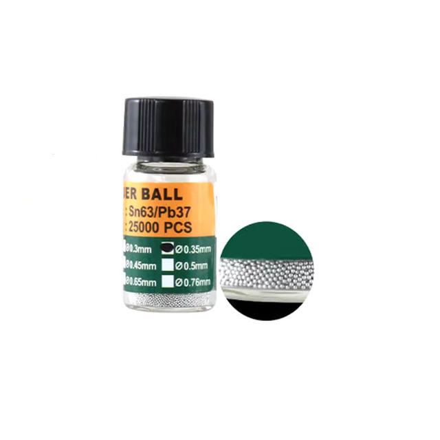 25000/bottle 1 Bottle BGA Reballing Balls 0.35 mm BGA Solder Ball leaded For BGA Rework Repair Tools