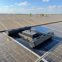 Robot de nettoyage automatique de panneaux solaires SUNNOVA L1 pour usage commercial intensif, double tête de brosse avec contrôle de croisière et nettoyage à l'eau
