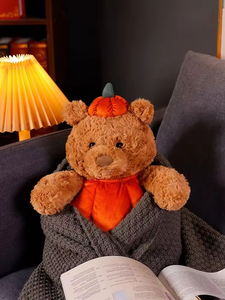 <strong>Pumpkin</strong> Bear Plush Toy Halloween <strong>Teddy</strong> Bear Super Soft PP Cotton Comforter Cute All Ages Kids Girlfriend Valentine's Birthday - Product Image 6