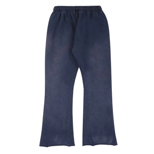 Flare Sweat Pants Custom Streetwear 100% Cotton French Terry <b>Boot</b> Cut <b>Vintage</b> Print Distressed Acid Wash Flare Sweatpants Men - Product Image 4