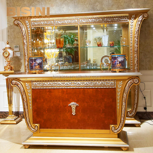 Baromètre de Bar doré, en bois, en forme de verre à <span class=keywords><strong>vin</strong></span>, de Style européen, rétro, impérial, classique - Product Image 1
