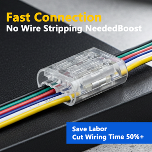 Connecteur Électrique Automobile Transparent à Connexion Rapide Sans Outil, 1 à 6 Broches, Boîtier PC pour Fils Souples - Product Image 6