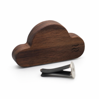 Désodorisant voiture magnétique en bois de noyer en forme de nuage, diffuseur d'huiles essentielles avec clip d'aération