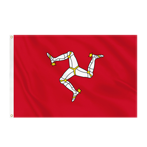 <span class=keywords><strong>Drapeau</strong></span> national de l'île de <span class=keywords><strong>Man</strong></span> 3x5 pieds en polyester durable, motif Triskelion, pour extérieur – Fournisseur à prix d'usine - Product Image 1