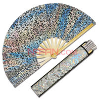 En Stock, ventilateur holographique réfléchissant argenté pliable avec sac de ventilateur comme accessoires de fête Rave Festivals