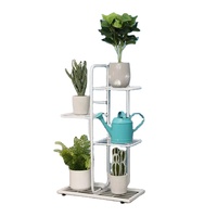 Étagère à plantes multicouche en fer forgé blanc du sol au plafond support intérieur salon balcon décoration jardin application domestique