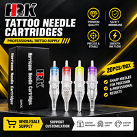 Cartouches d'aiguilles de tatouage jetables OEM en gros HRK RL RS RM M1 Line Shader pour maquillage permanent et art corporel, compatibles avec stylo de tatouage rotatif