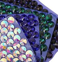 Chanceux usine 8mm-20mm top 5A qualité fantaisie point arrière cristal fantaisie strass rivoli cristal pour bijou