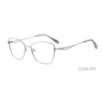 Nouvelles lunettes de vue classiques pour femmes, monture carrée en métal, bordure complète, légères, pour un usage quotidien