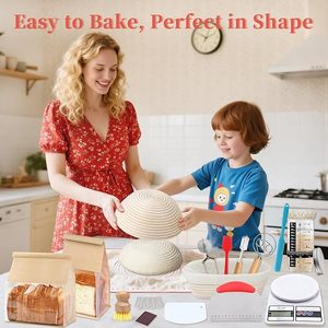 Venta caliente <span class=keywords><strong>Benetton</strong></span> Bread Proofing Kit de cesta para hornear OEM Sourdough Bolsas de papel Suministros con espátula de silicona - Product Image 6