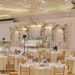 SMOOTH Explosive Models Set de 5 Wedding Stage Telón DE FONDO DE ACERO INOXIDABLE Estructura dorada - Product Image 2