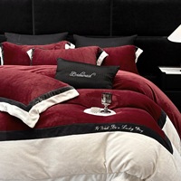 270g entièrement mat lait polaire quatre pièces ensemble hiver épaissir Double face velours housse de couette draps 4 pièces ensemble de literie