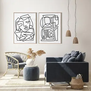 EAGLEGIFTS tuval duvar sanatı el baskı oturma odası için çerçeveli soyut tuval baskı ev dekorasyon için