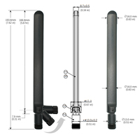 Antenne omnidirectionnelle 4G extérieure personnalisable, connecteur SSMA 50 Ohm 1710-2690 MHz, routeur externe TP-Link