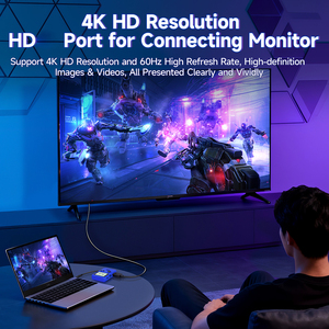 CWCゲームデザイン ノートパソコン ドッキングステーション 3 in 1 USBCハブ 4Kデュアルモニター 5Gbps 100W充電ドッキングステーション MacBook Pro用 - Product Image 3