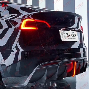 Z-ART kbr ชุดบอดี้คาร์บอนไฟเบอร์สำหรับเทสลาโมเดล <span class=keywords><strong>Y</strong></span> คาร์บอนไฟเบอร์ aerokit คาร์บอนไฟเบอร์ขอบหน้า + กระโปรงข้าง + <span class=keywords><strong>ตัว</strong></span>กระจายด้านหลัง + สปอยเลอร์ - Product Image 3