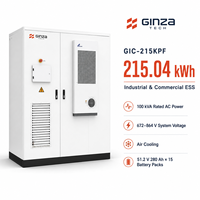 Kabinet Pendingin Udara GIC-215KPF 215.04kWh dengan BMS dan Proteksi Kebakaran untuk Penggunaan Pabrik Sistem Penyimpanan Baterai Surya Komersial