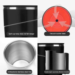 Business Gift Magic Anti Slip Straight Stainless Steel Spill Proof Suction Mug Flip Top Lid <b>Thermos</b> Vacuum Cup 470ml 12-24 Hours - Product Image 4
