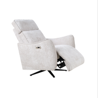Fauteuil inclinable pivotant en tissu lin électrique, fauteuil inclinable individuel pour salon, maison, appartement