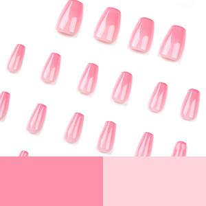 12 Uñas Postizas Acrílicas de Estilo Francés Romántico, Uñas Artificiales con Forma de Almendra y Pegamento, para Citas y Fiestas 2589 - Product Image 4