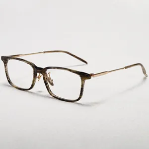 Shenzhen Eyewear Computer Titanium Frame Business Black Full Frame Men Square Fashion Glasses Eyeglasses