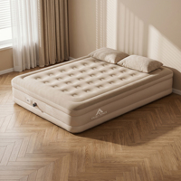 Lit gonflable 2 places avec pompe intégrée, lit de camping pliable, lit gonflable portable, matelas gonflable, lit d'appoint gonflable