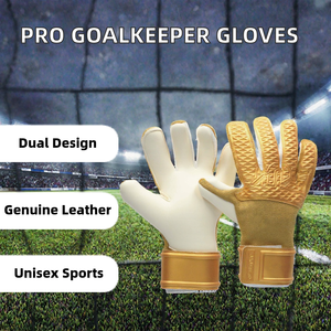 Gants de gardien de but de football en or, avec grip en latex pour doigts complets et sangle de poignet réglable - Product Image 2