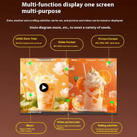 Tableau de menu numérique mural HD LCD Affichage publicitaire électronique intérieur pour restaurant/café boutique Texte Animation Graphiques