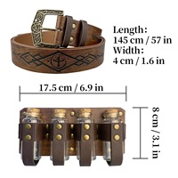 Ceinture personnalisée pour femme, style steampunk vintage, aspect cuir PU, avec boucle en alliage, porte-bouteille de potion marron, accessoire occulte