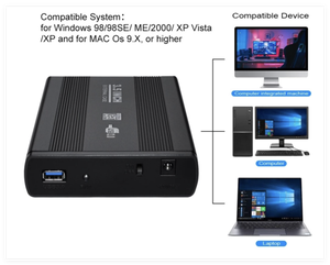 <span class=keywords><strong>Caja</strong></span> de <span class=keywords><strong>disco</strong></span> <span class=keywords><strong>duro</strong></span> de metal plateado y negro de <span class=keywords><strong>3</strong></span>,<span class=keywords><strong>5</strong></span> pulgadas, carcasa externa Usb <span class=keywords><strong>3</strong></span>,0 Plug and Play, controlador de carcasa metálica gratis, supervelocidad - Product Image 4