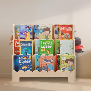<span class=keywords><strong>Montessori</strong></span> Design capesante <span class=keywords><strong>libreria</strong></span> in <span class=keywords><strong>legno</strong></span> per bambini moderno soggiorno camera da letto con 2 ganci doppi - Product Image 6