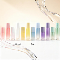 Flacon roll-on en verre dégradé de 10 ml, flacon de parfum, flacon roll-on en verre de 5 ml pour huiles essentielles, flacon distributeur en verre