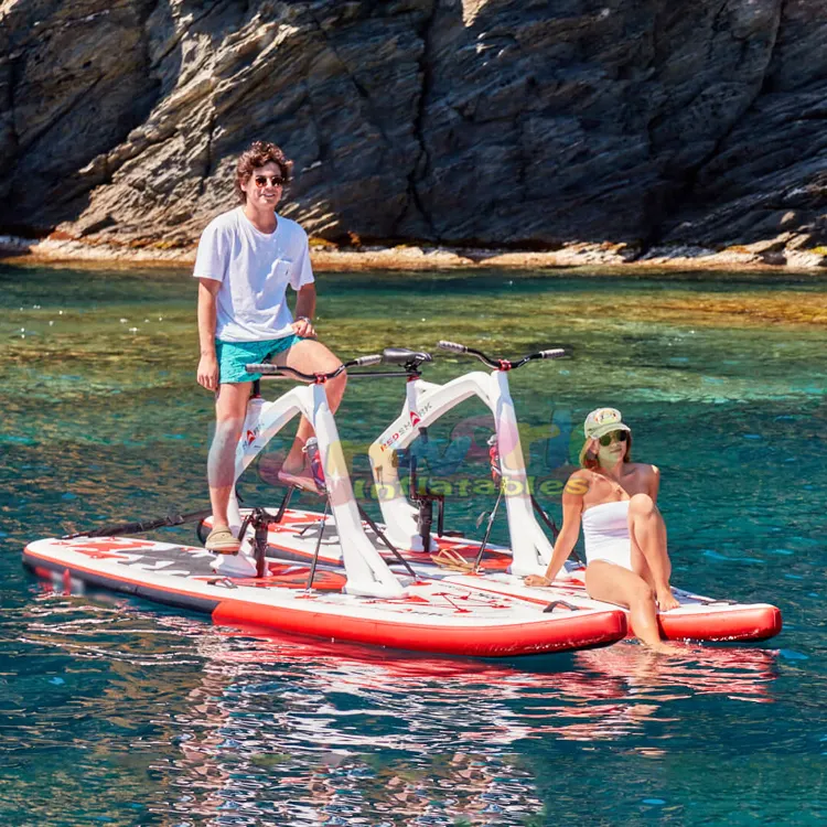 Vélo aquatique gonflable et flottant pour deux personnes, fitness en plein air, océan, aventure, sports