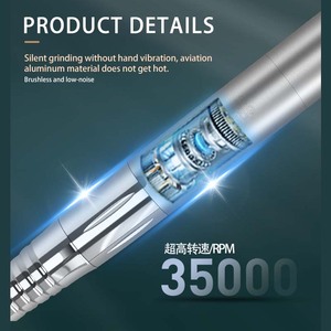 2032 새로운 도착 50% OFF 35000rpm 휴대용 브러시리스 충전식 젤 매니큐어 강한 네일 드릴 리무버 기계 전문가 - Product Image 4