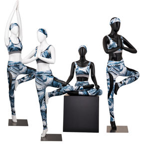 <span class=keywords><strong>Mannequin</strong></span> de vêtements d'exercice de yoga complet pour <span class=keywords><strong>femme</strong></span> Présentoir réaliste en fibre de verre en <span class=keywords><strong>position</strong></span> assise - Product Image 1