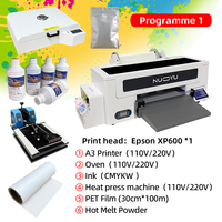 Imprimante DTF A3 Tête F1080 Film PET Imprimante DTF 12 pouces avec four séchoir Presse à chaud Machine pour textile Imprimante DTF T-shirts