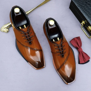 Chaussures habillées pour hommes ASTON M.JAZZ, en cuir, à lacets, bout carré, légères, antidérapantes, respirantes, pour le bureau et la carrière, collection automne - Product Image 1