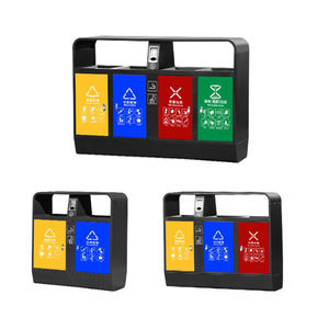 กล่องใส่ผลไม้สำหรับสวนภูมิทัศน์กล่องใส่ขยะสแตนเลสสำหรับกลางแจ้งสามารถแยกประเภทขยะได้4-in-1 - Product Image 6