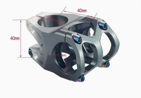 Stem Sepeda Gunung MTB dari Aluminium Alloy, 40mm Pendek, Bridge Sepeda 31.8, Riser Setang, Handlebar, Batang Setang