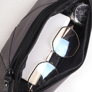Nouvelle conception, sac banane multifonctionnel imperméable avec fermeture éclair, sac de taille durable et léger en forme de baril pour le fitness - Product Image 6