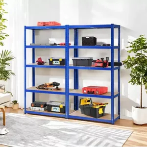 5-Layer Boltless Shelving Adjustable Metal <b>Shelf</b> Home Storage Rack Light Duty <b>Shelves</b> Galvanized <b>Shelf</b> Multi-Use Storage Rack - Product Image 6