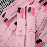 Brosse à Cheveux pour Bébés avec Logo Personnalisé en Gros, Brosse de Contrôle des Bords 3 en 1, Peigne à Sourcils Double Face