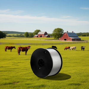 Alambre de aluminio D0100HRSVWX 500M plateado para cercas eléctricas para caballos, ganado y equipos de cría. - Product Image 2