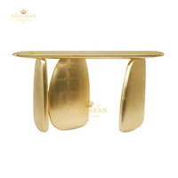 Italienischer Stil Luxus moderner Massivholz rahmen Gold Konsolen tisch für Wohnzimmer Eingang