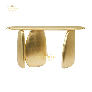 Tavolo Consolle di Lusso in Stile Italiano Moderno con Struttura in Legno Massello Dorato <span class=keywords><strong>per</strong></span> Ingresso <span class=keywords><strong>Soggiorno</strong></span> - Product Image 2