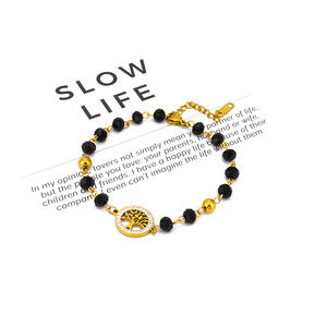 <span class=keywords><strong>Rosario</strong></span> di cristallo impermeabile 316L in acciaio inox bracciali gioielli <span class=keywords><strong>albero</strong></span> della vita naturale di cristallo pietra bracciali per le donne - Product Image 5