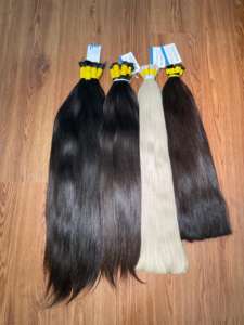 Cheveux vietnamiens au top Nos cheveux bruts de la plus haute qualité Extensions de cheveux en vrac Bleach pour bébé donneur unique Trame génie prête à l'emploi - Product Image 4