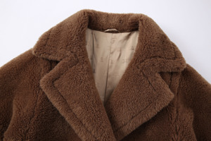 2023 Neues Design hochwertige benutzer definierte 100 Wolle Kamel Kaschmir Winterkleid ung für Damen bekleidung Mäntel - Product Image 4