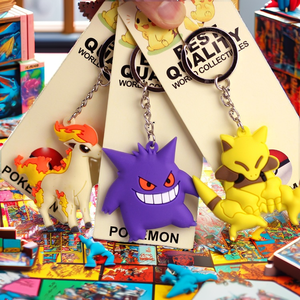 พวงกุญแจโปเกมอนลายการ์ตูนน่ารัก พิมพ์ลายดิจิทัล 3 มิติ ทำจากยาง รักษ์โลก ทนทาน ปลอดสารพิษ  ลายปิกาจู - Product Image 2